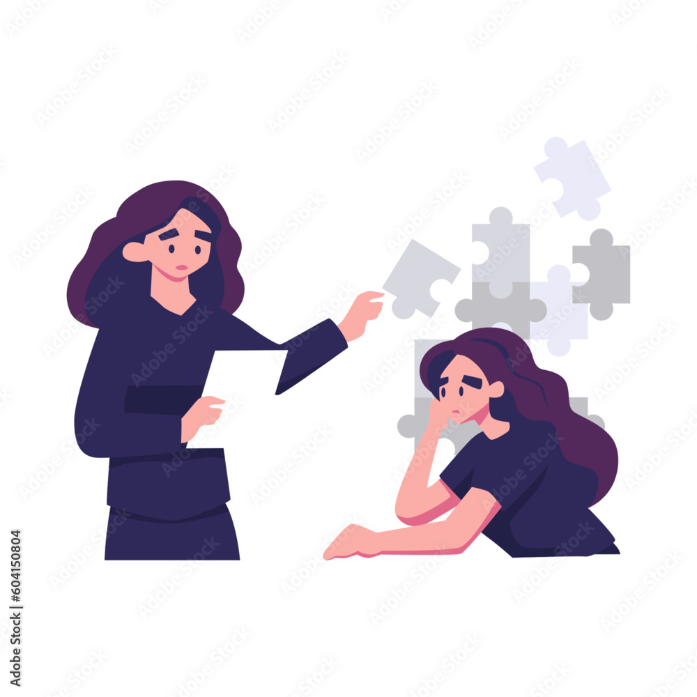 psichotherapy flat style illustration vector design psichotherapy flat style illustration vector design