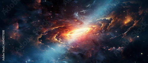 Cosmic Voyage: an image of a breathtaking space scene with swirling galaxies, nebulae, and distant planets.
