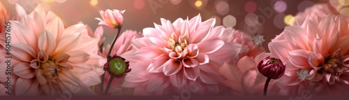 Generative AI flowers banner
