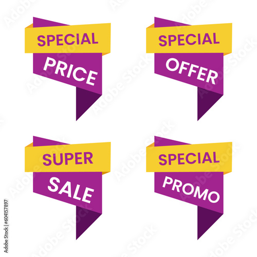 Vector illustration super set sale banner template design, Big sales special offer end of season party background