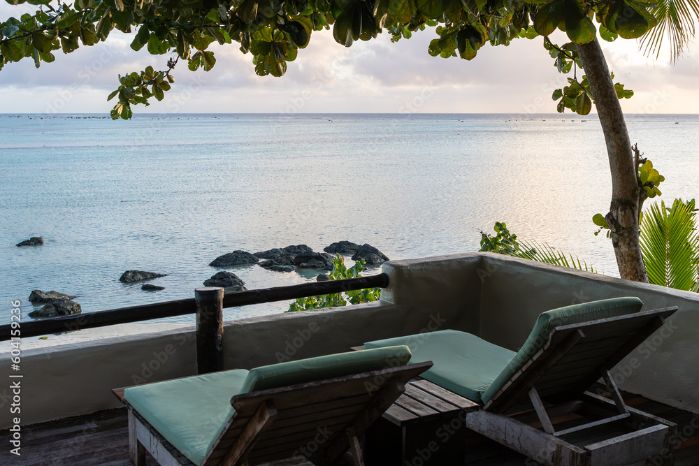 Fototapeta premium Luxury accomodation on Aitutaki, Cook Islands