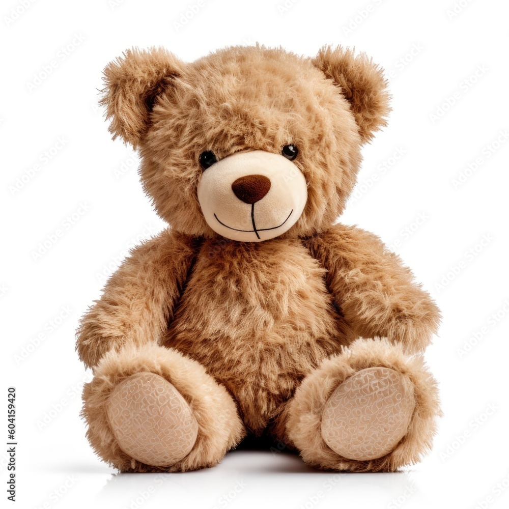 Obraz premium Teddy bear isolated on white background. Generative AI