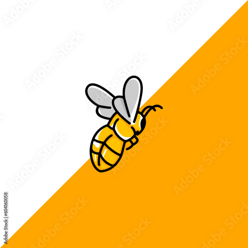 Honey bee, logo, icon, sign design, modern, elegant and editable vector illustration