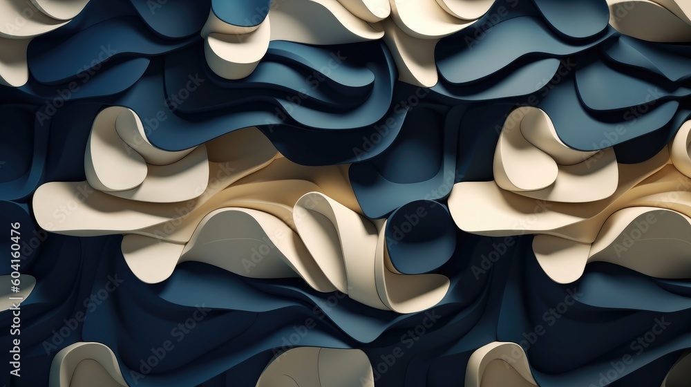 Modern Abstract 3D Background. Generative AI