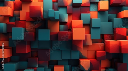 Modern Abstract 3D Background. Generative AI