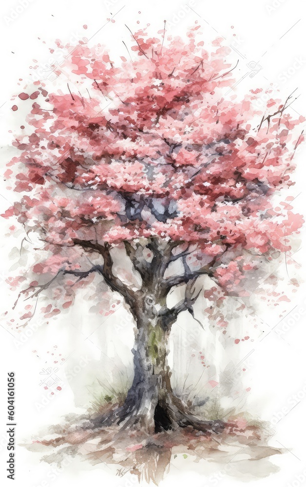 Sakura Cherry Blossom Watercolor illustration Sakura Cherry Blossom Watercolor illustration