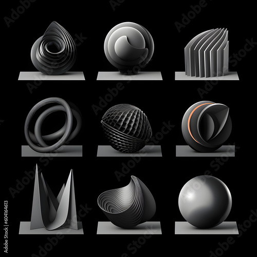 black and white icons  Generative AI