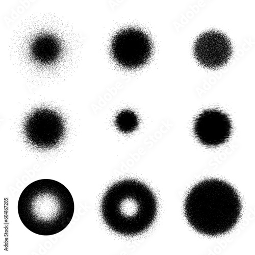 Set of grunge circles.
