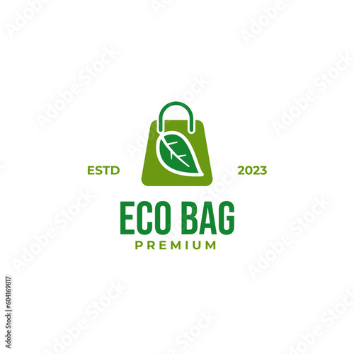 Creative eco bag logo suitable for company design vector illustration idea