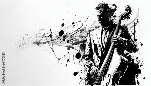 Abstract jazz musician by Generative AI