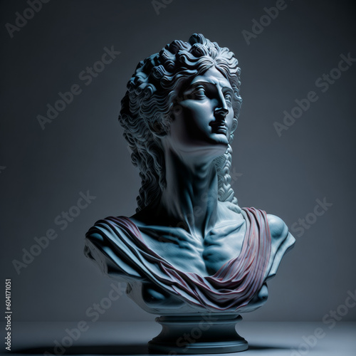 Marble greek goddess bust