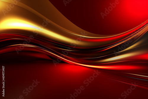 Abstract Cool Red and gold Texture Background colorful gradient wavy ai generative 