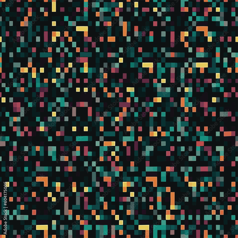 Fototapeta premium Seamless Colorful Abstract Shapes Pattern.Seamless pattern of Abstract Shapes in colorful style. Add color to your digital project with our pattern!