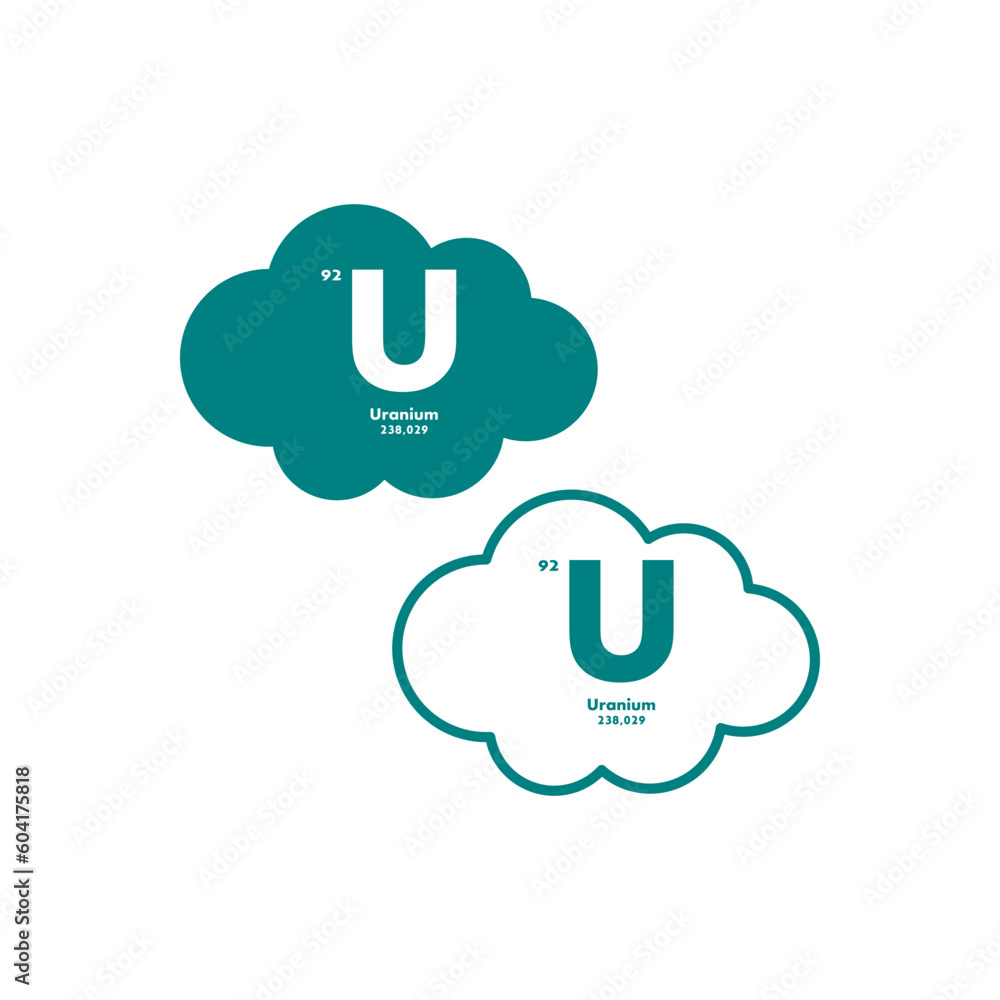 uranium icon set. vector template illustration for web design uranium icon set. vector template illustration for web design