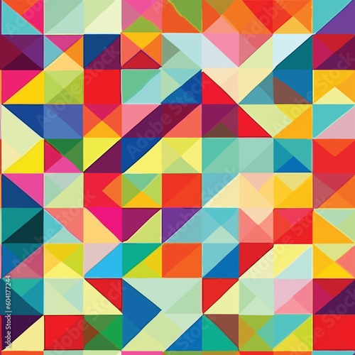 Seamless Colorful Abstract Shapes Pattern.Seamless pattern of Abstract Shapes in colorful style. Add color to your digital project with our pattern! © MDQDigital