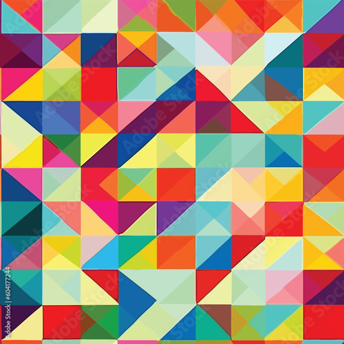 Seamless Colorful Abstract Shapes Pattern.Seamless pattern of Abstract Shapes in colorful style. Add color to your digital project with our pattern!