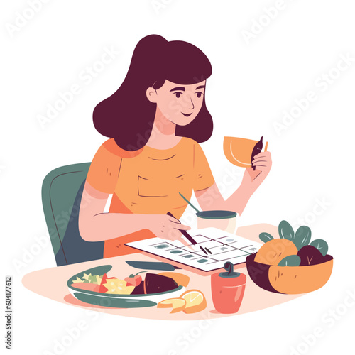 businesswoman eating design