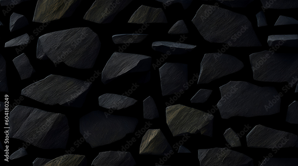 Obraz premium Rock wall background, stone shapes, AI Generated.