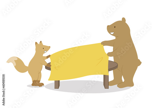 家事をする動物
