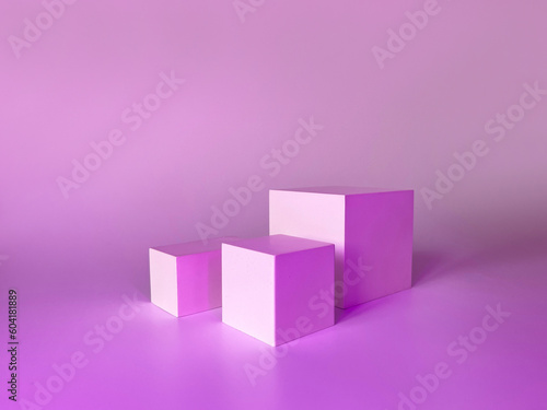 Abstract minimal scene for mockup products, square stage for showcase, promotion display.