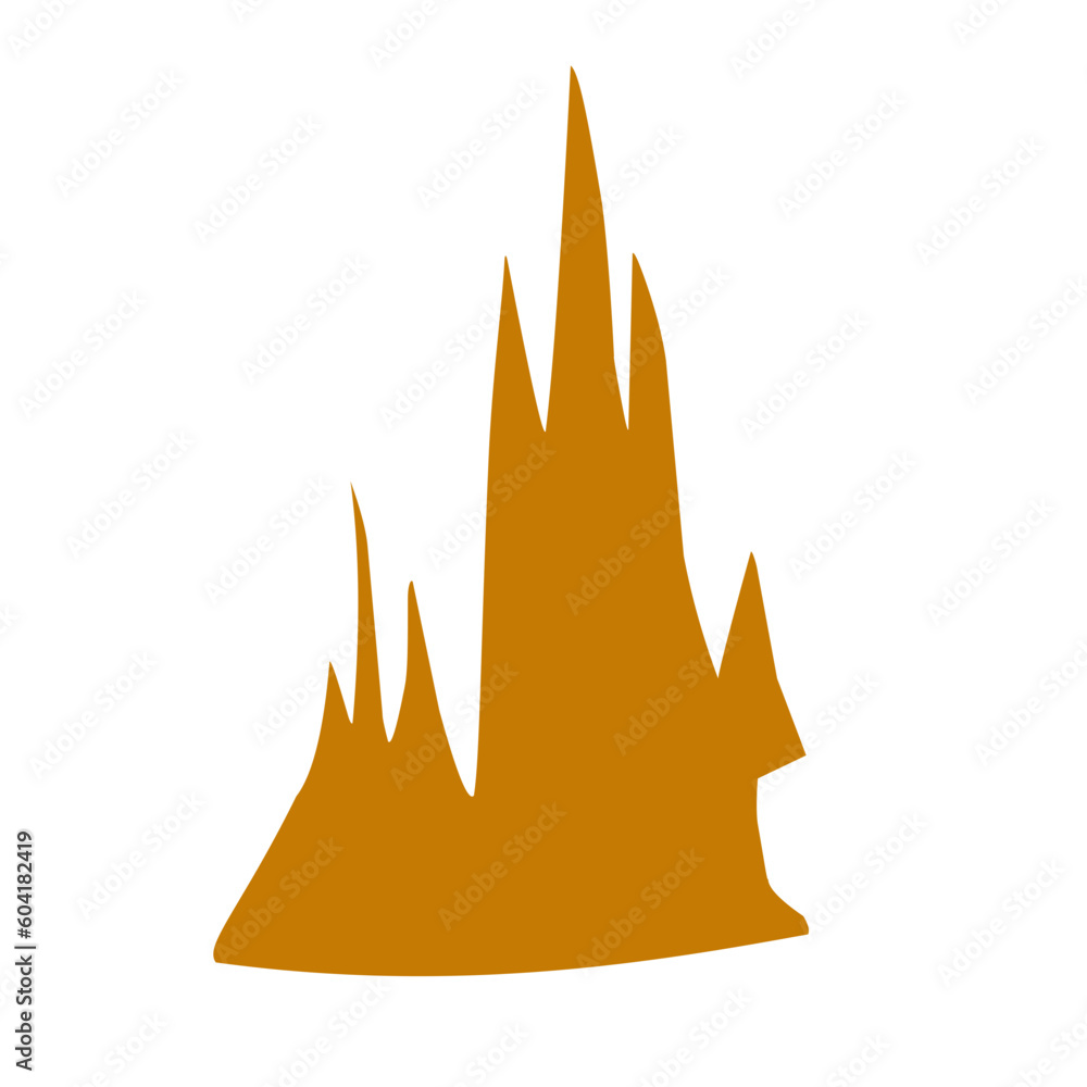 Flat style stalagmite illustration Flat style stalagmite illustration