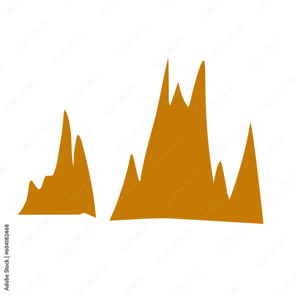 Flat style stalagmite illustration Flat style stalagmite illustration