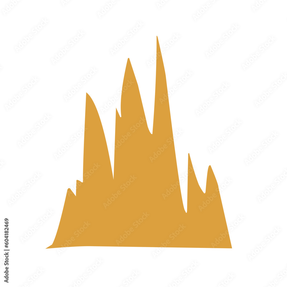 Flat style stalagmite illustration Flat style stalagmite illustration
