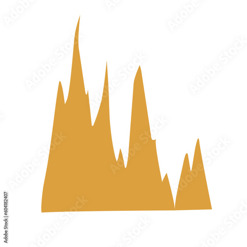 Flat style stalagmite illustration 
