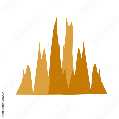 Flat style stalagmite illustration 