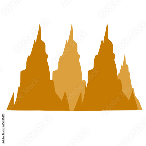 Flat style stalagmite illustration 