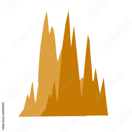 Flat style stalagmite illustration 