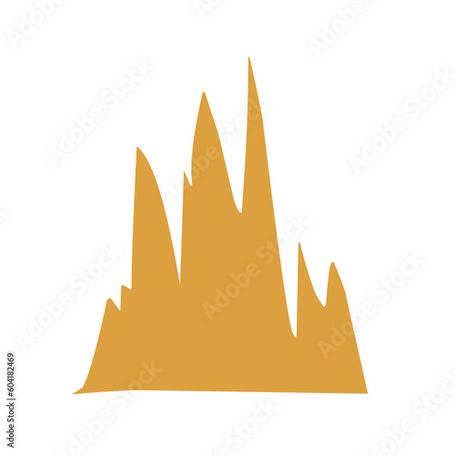 Flat style stalagmite illustration 