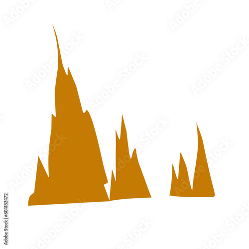 Flat style stalagmite illustration 