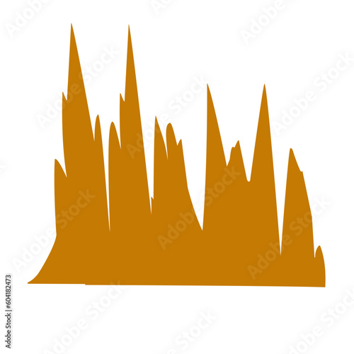 Flat style stalagmite illustration 