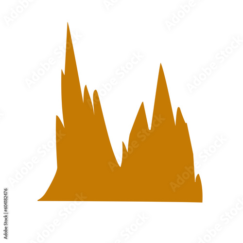 Flat style stalagmite illustration 