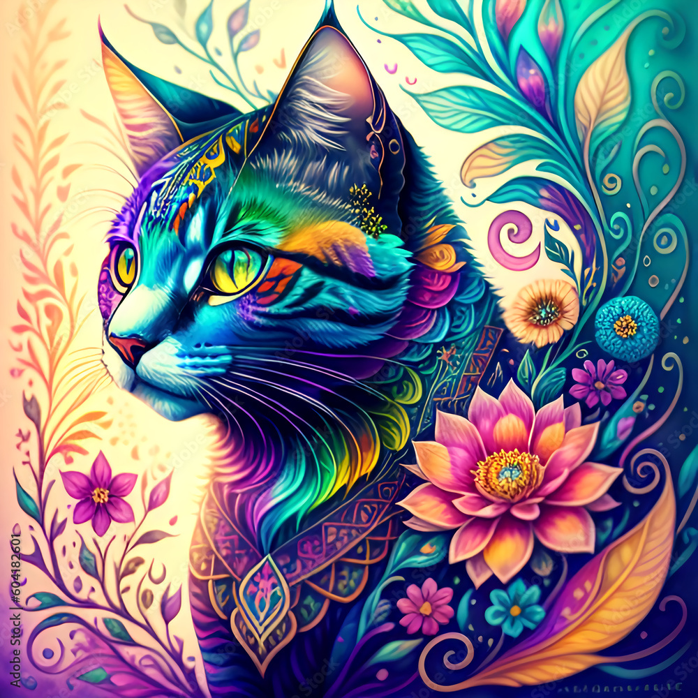 Cat created with Generative AI technology Cat created with Generative AI technology