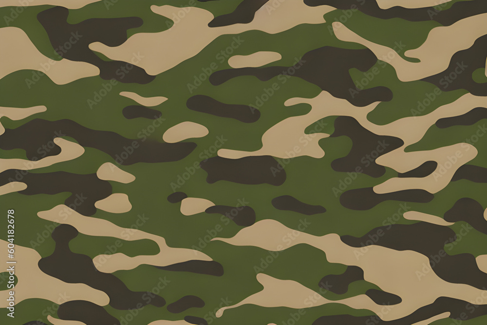 Fototapeta premium Beautiful texture of military camouflage. Generative AI