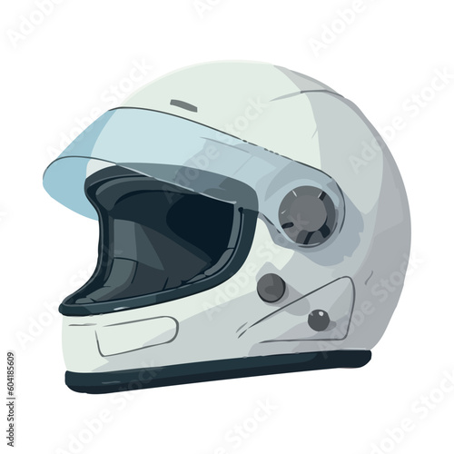 Speedy biker in helmet races to victory