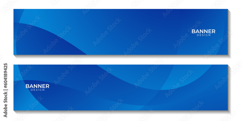 banner set with abstract blue wave colorful background banner set with abstract blue wave colorful background