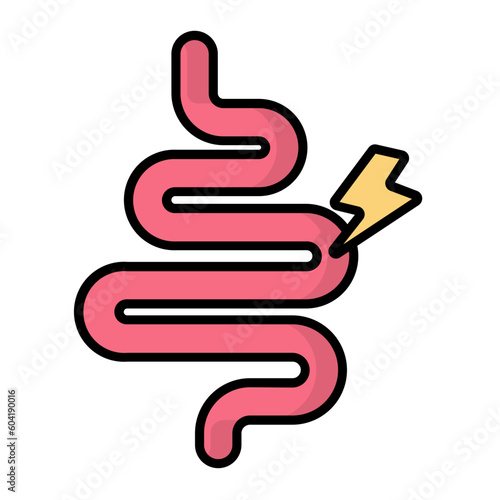 Constipation Line Color Icon