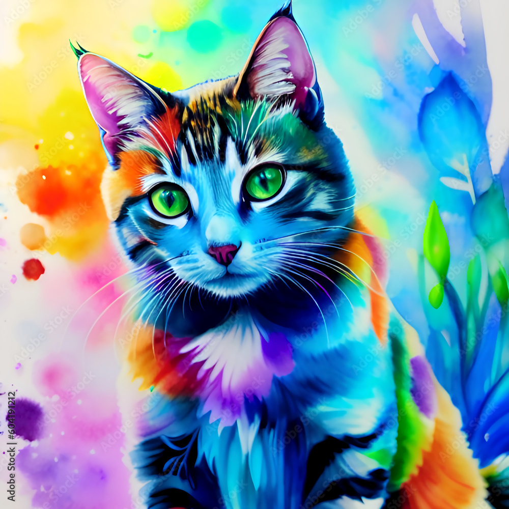Cat created with Generative AI technology Cat created with Generative AI technology