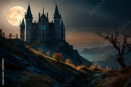 Echoes of Gothic Majesty: A Haunted Castle Amidst Desolation and Tempest © Being Imaginative