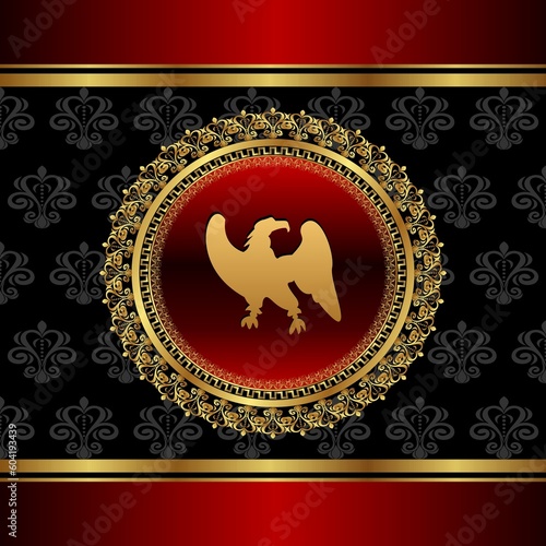 vintage background with heraldic eagle
