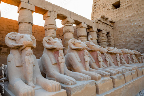 The Avenue of Ram Headed Sphinxes, Karnak Temple, Luxor, Thebes, UNESCO World Heritage Site, Egypt