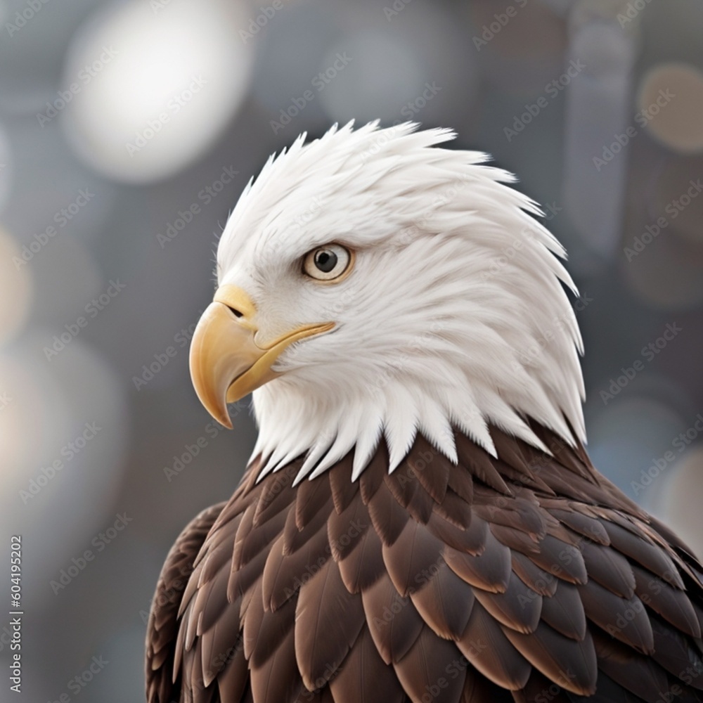 Obraz premium portrait eagle close up and flying created with AI generated