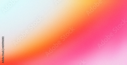 Orange pink white grainy background, abstract blurred color gradient noise texture banner poster backdrop, copy space