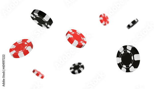 chips fly in the air red black 3horizontally
