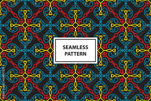 seamless pattern with simple vintage style