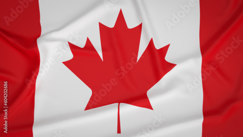 The Canada flag image 3d rendering