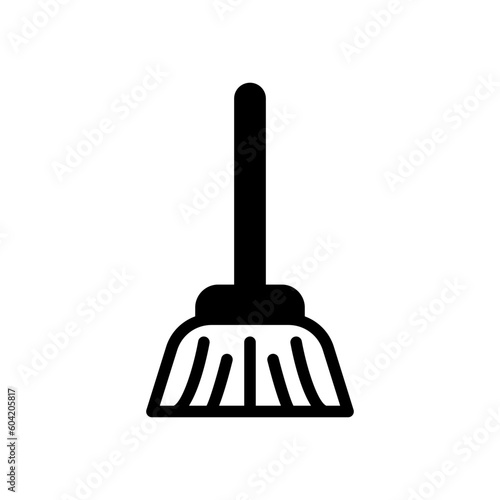 broom icon solid style vector